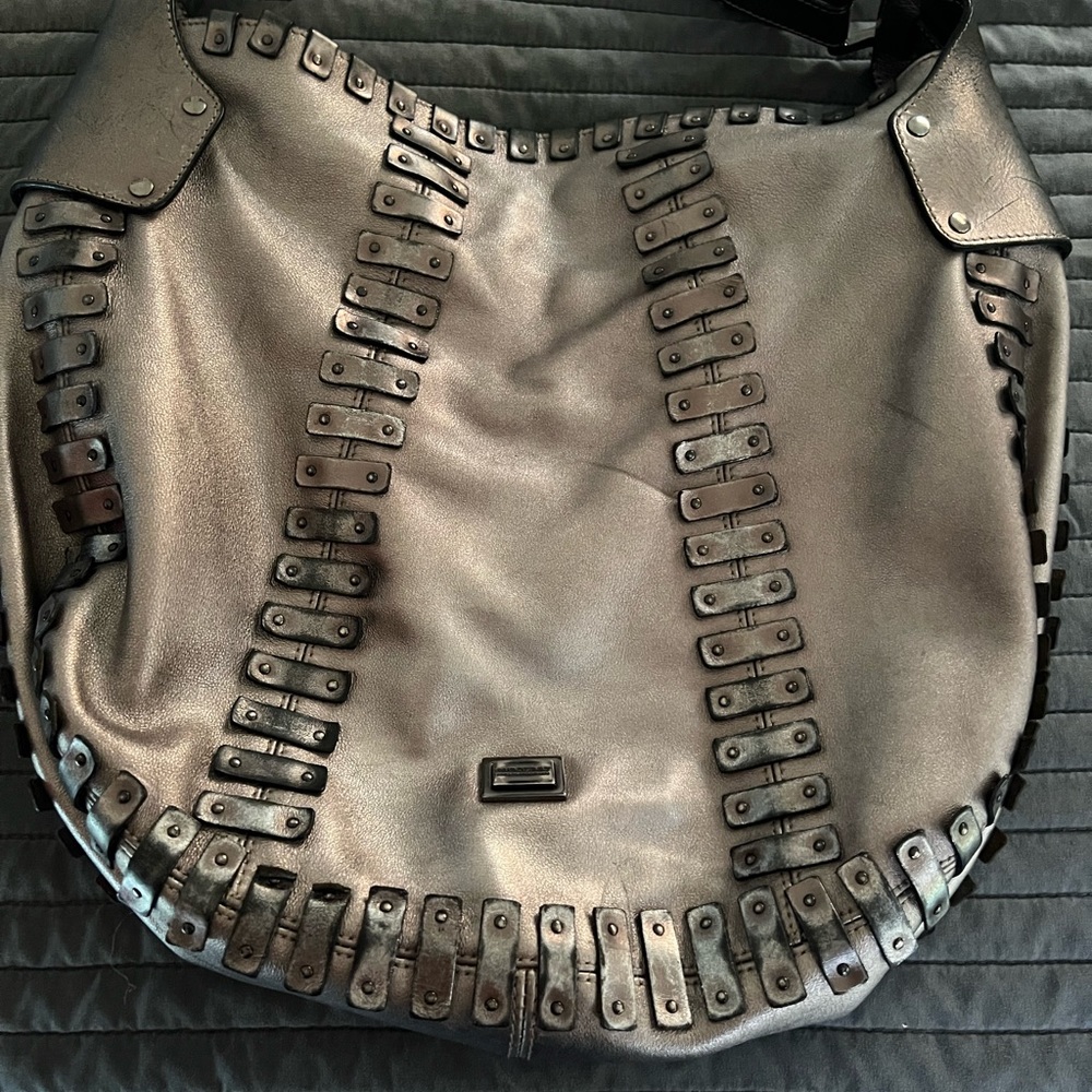 Burberry run way bag exclusive distressed platinum slightly damaged